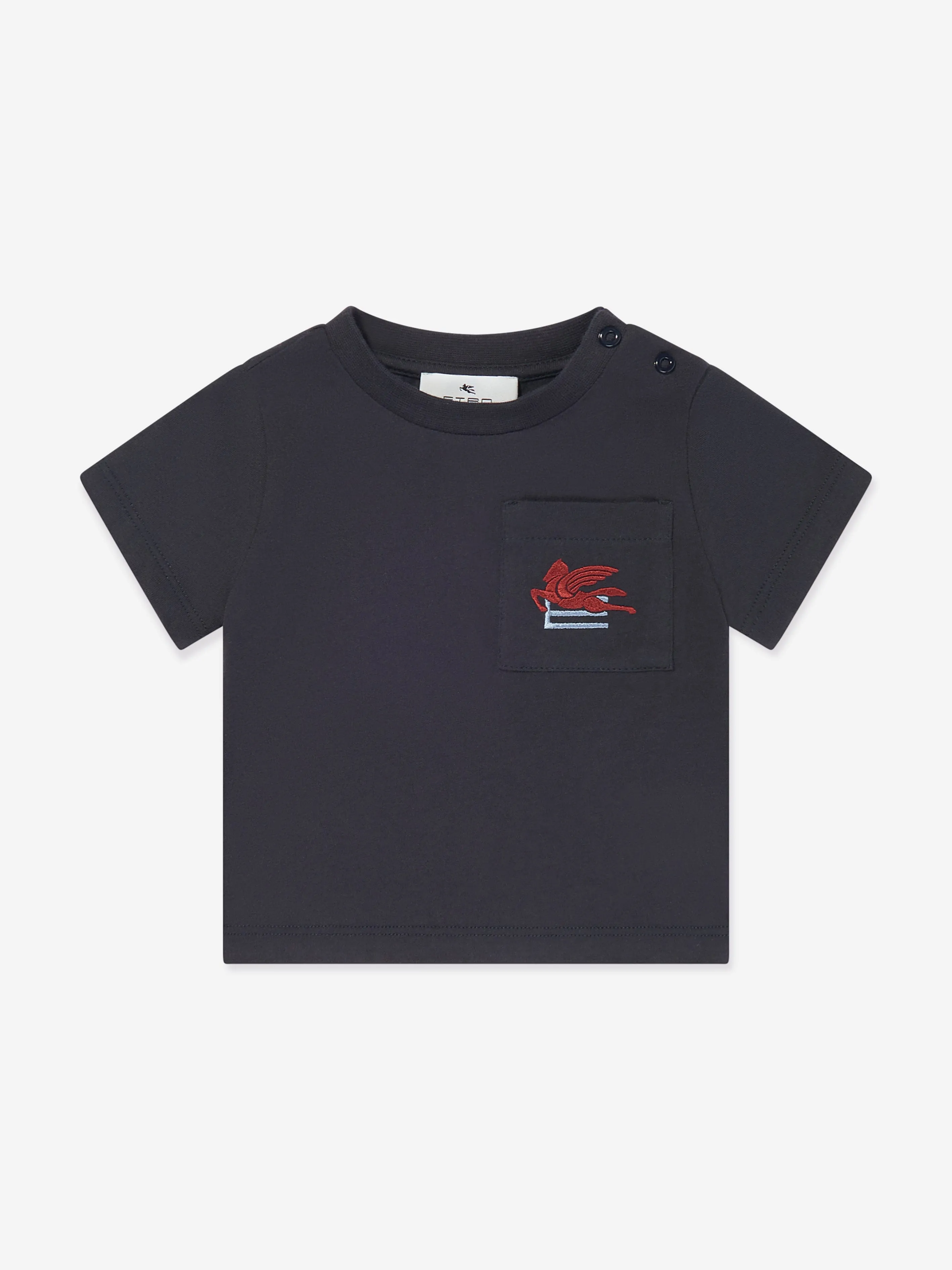 Etro Baby Boys Pegaso Pocket T-Shirt in Navy