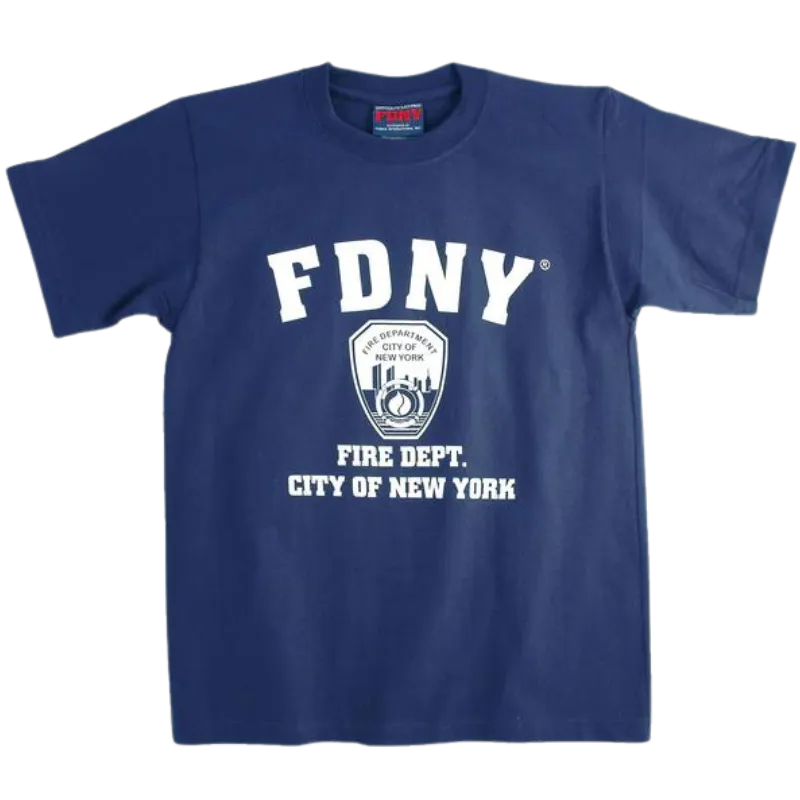 FDNY T-Shirt w/ Logo & Lettering | Navy
