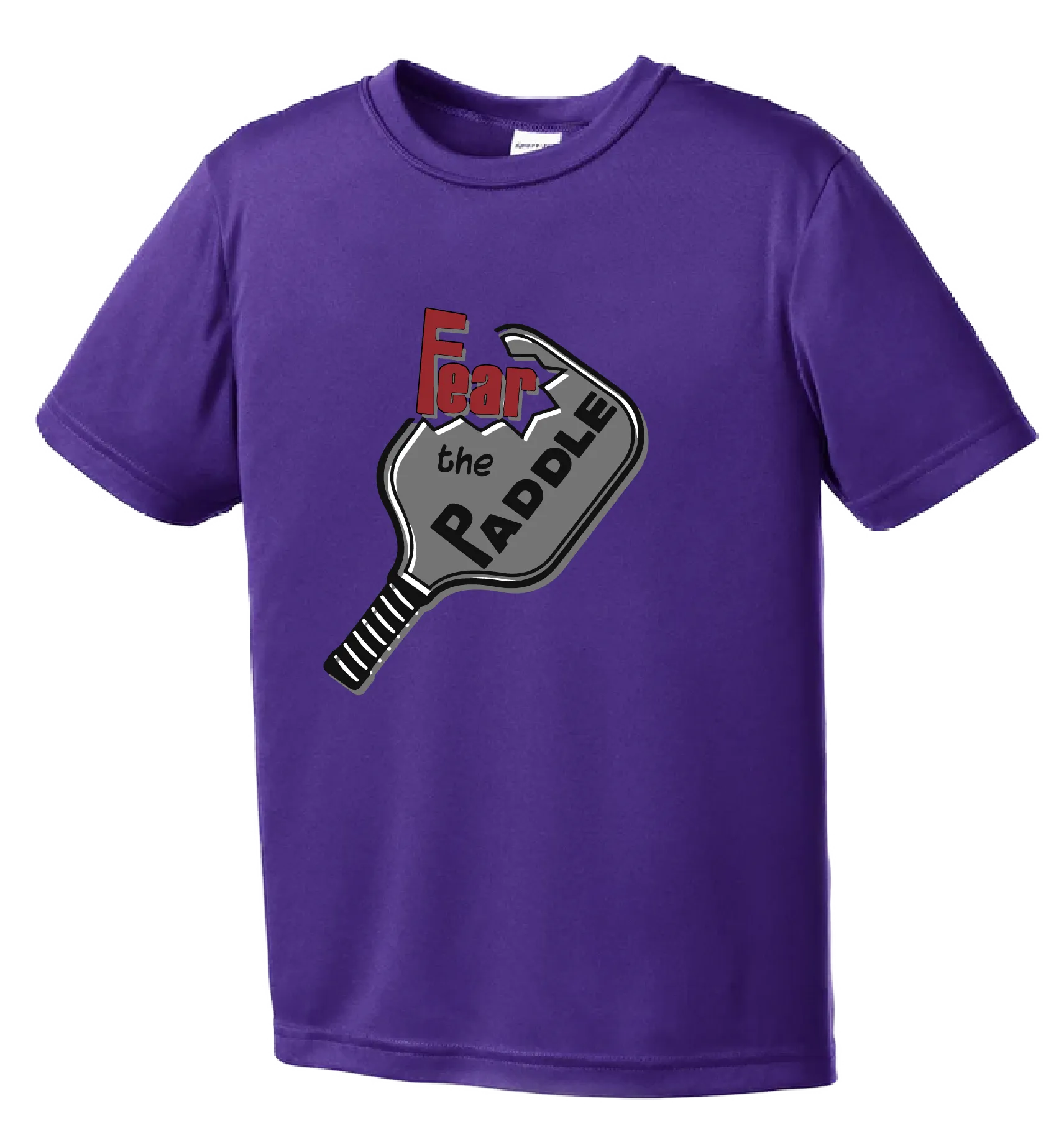 Fear The Pickleball Paddle | Youth Short Sleeve Pickleball Shirts | 100% Polyester
