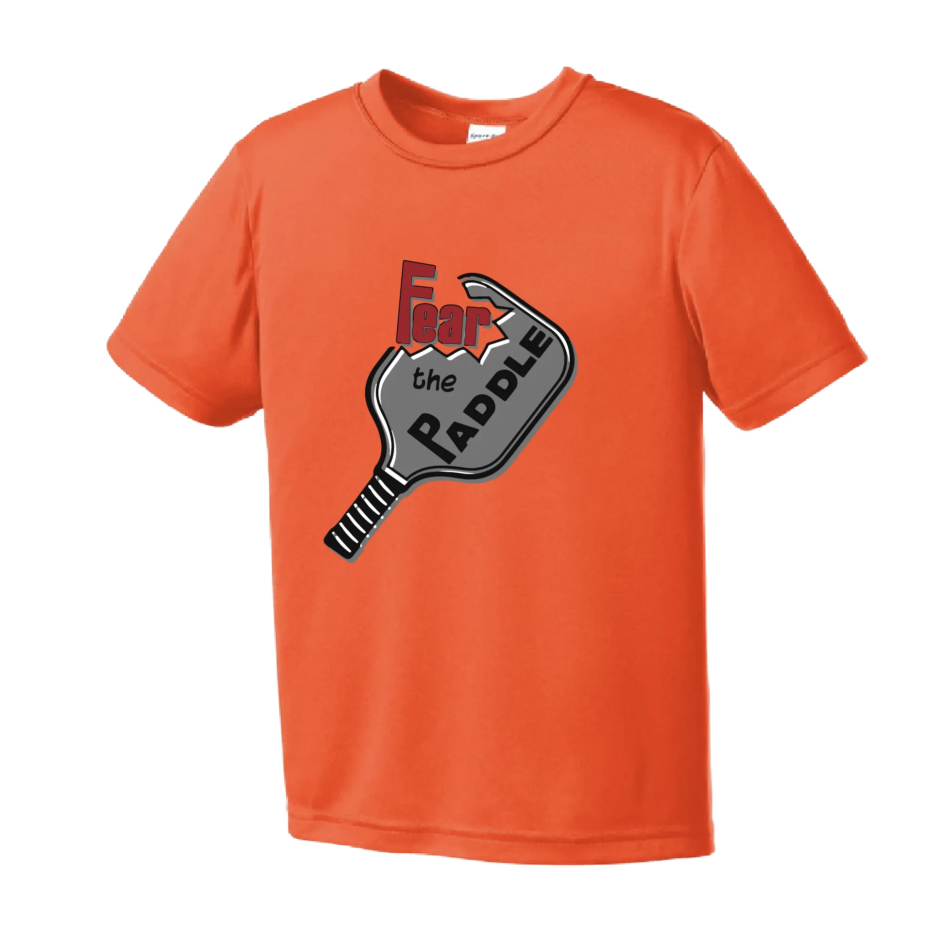 Fear The Pickleball Paddle | Youth Short Sleeve Pickleball Shirts | 100% Polyester