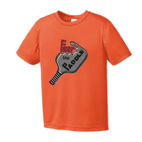 Fear The Pickleball Paddle | Youth Short Sleeve Pickleball Shirts | 100% Polyester