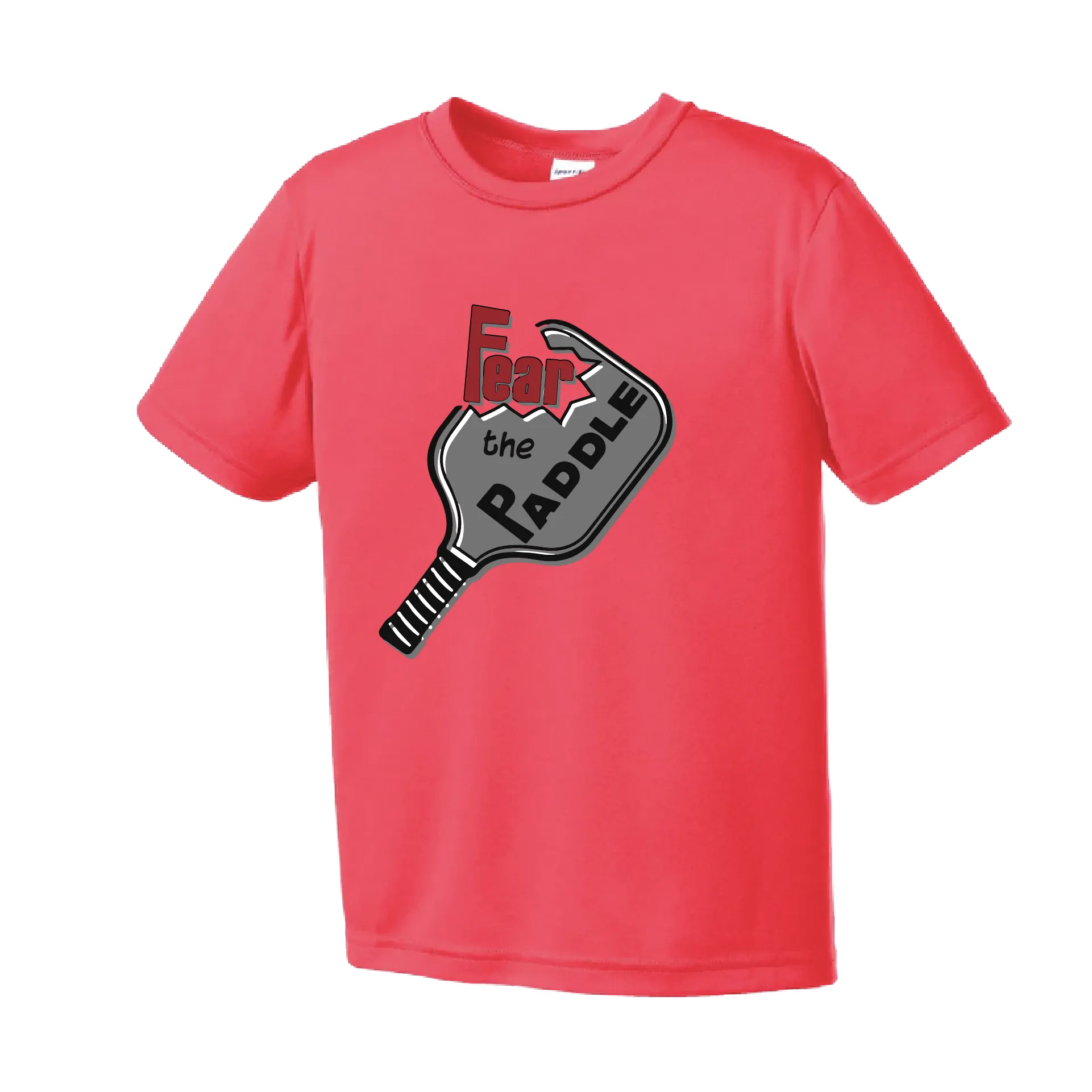 Fear The Pickleball Paddle | Youth Short Sleeve Pickleball Shirts | 100% Polyester