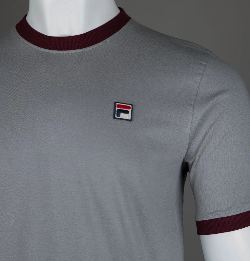 Fila Vintage Marconi Ringer T-Shirt Sharkskin/Windsor Wine