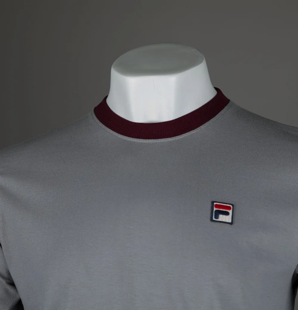 Fila Vintage Marconi Ringer T-Shirt Sharkskin/Windsor Wine