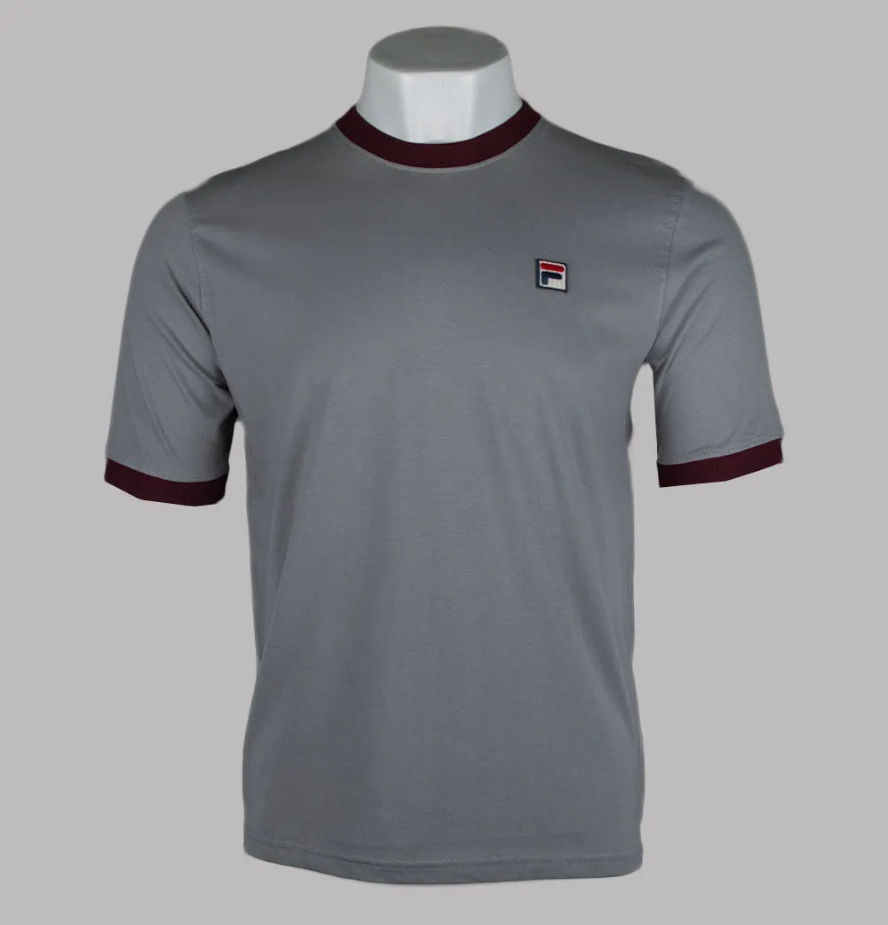 Fila Vintage Marconi Ringer T-Shirt Sharkskin/Windsor Wine