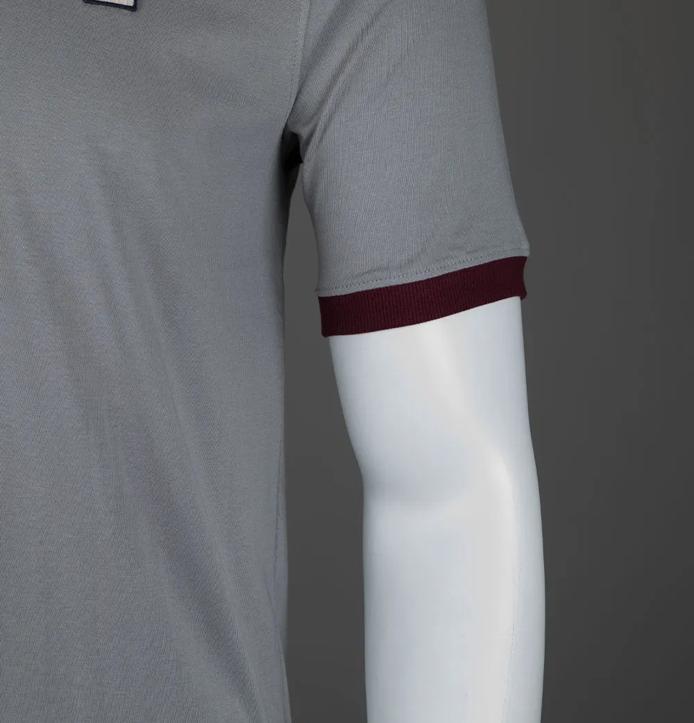 Fila Vintage Marconi Ringer T-Shirt Sharkskin/Windsor Wine