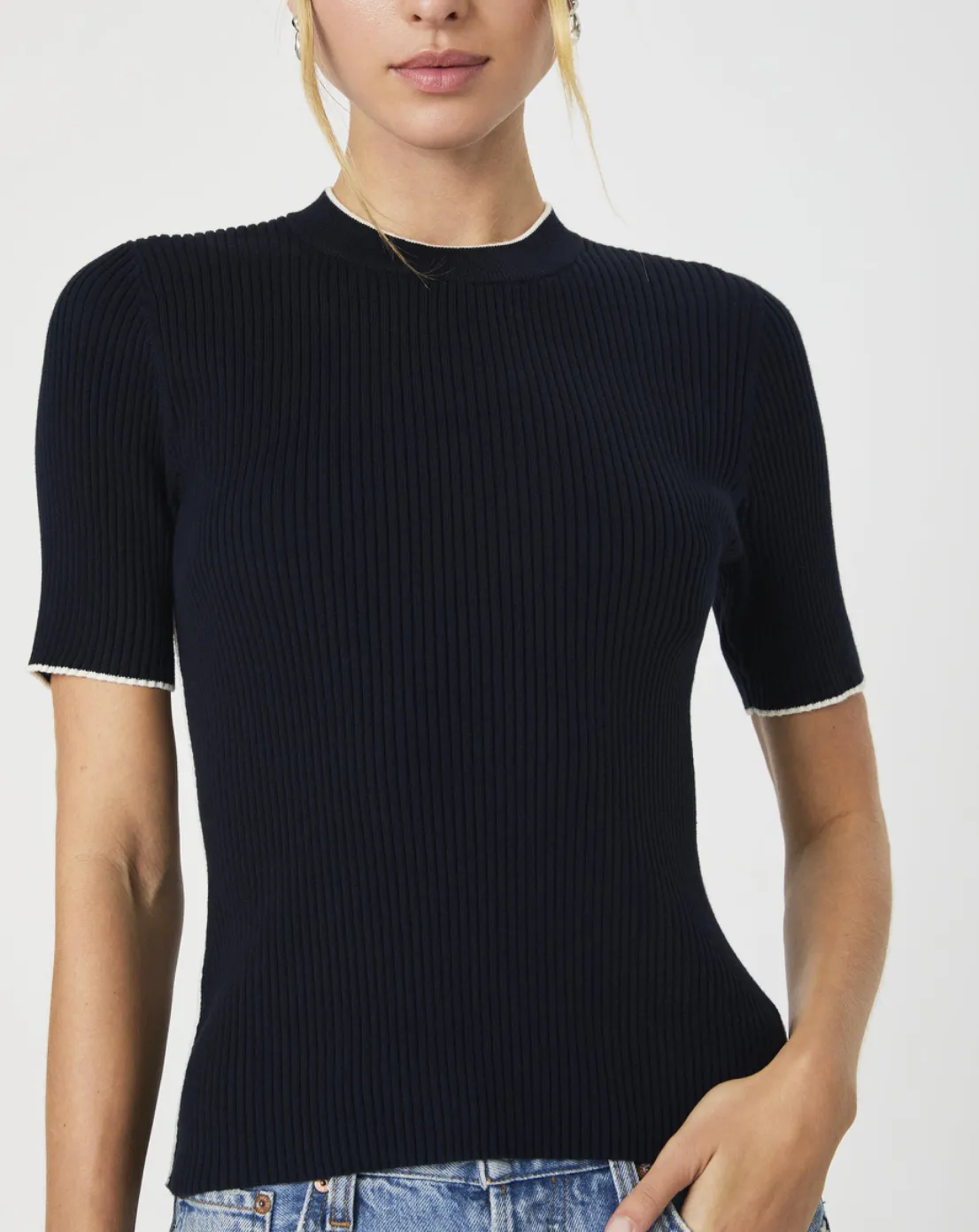 FRENCH CONNECTION MOZZA SHORT SLEEVE JUMPER