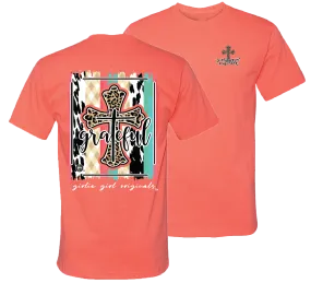 Grateful Cross Retro Heather Coral SS-2441