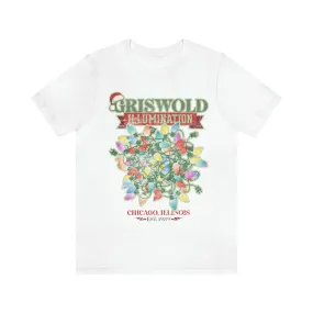 Griswold Illuminations Comfort Colors Christmas Unisex Jersey Short Sleeve Tee