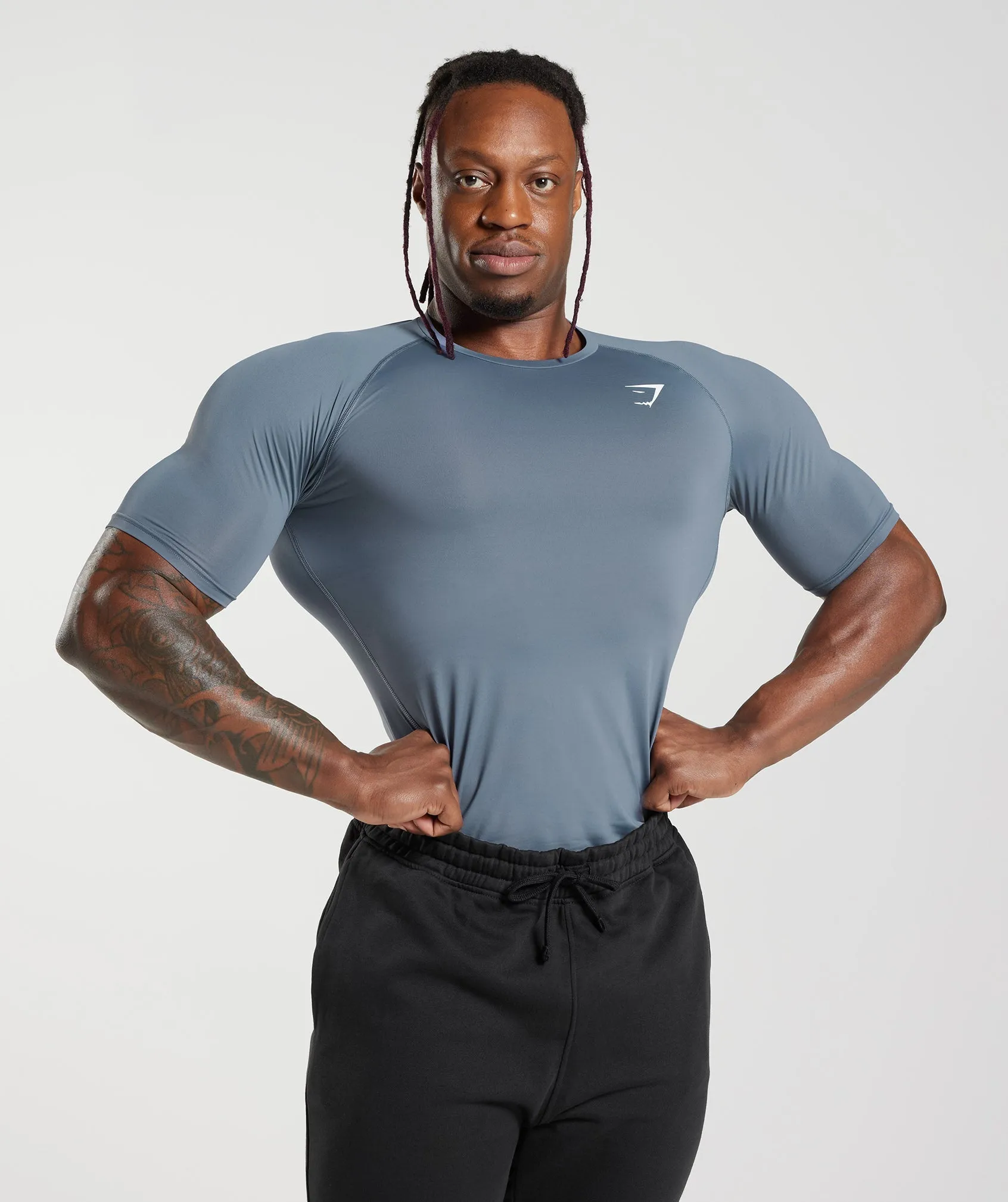 Gymshark Element Baselayer T-Shirt - Evening Blue