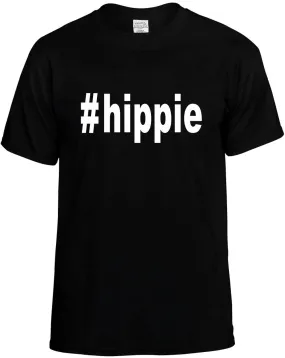 #Hippie Hashtag Unisex T-Shirt Novelty Graphic Tee Shirt