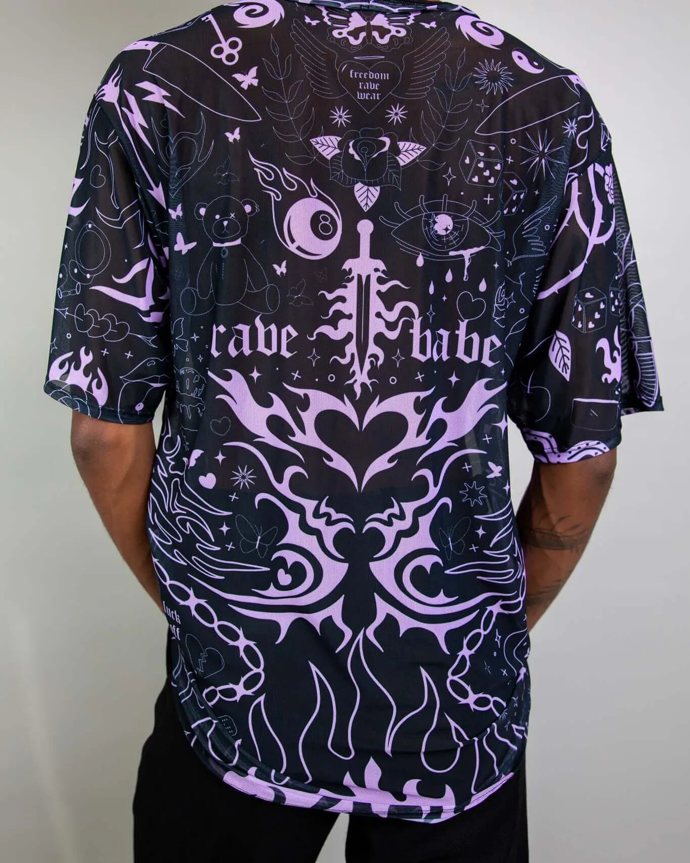 Inkwork Mesh Oversized Tee