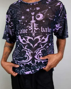 Inkwork Mesh Oversized Tee