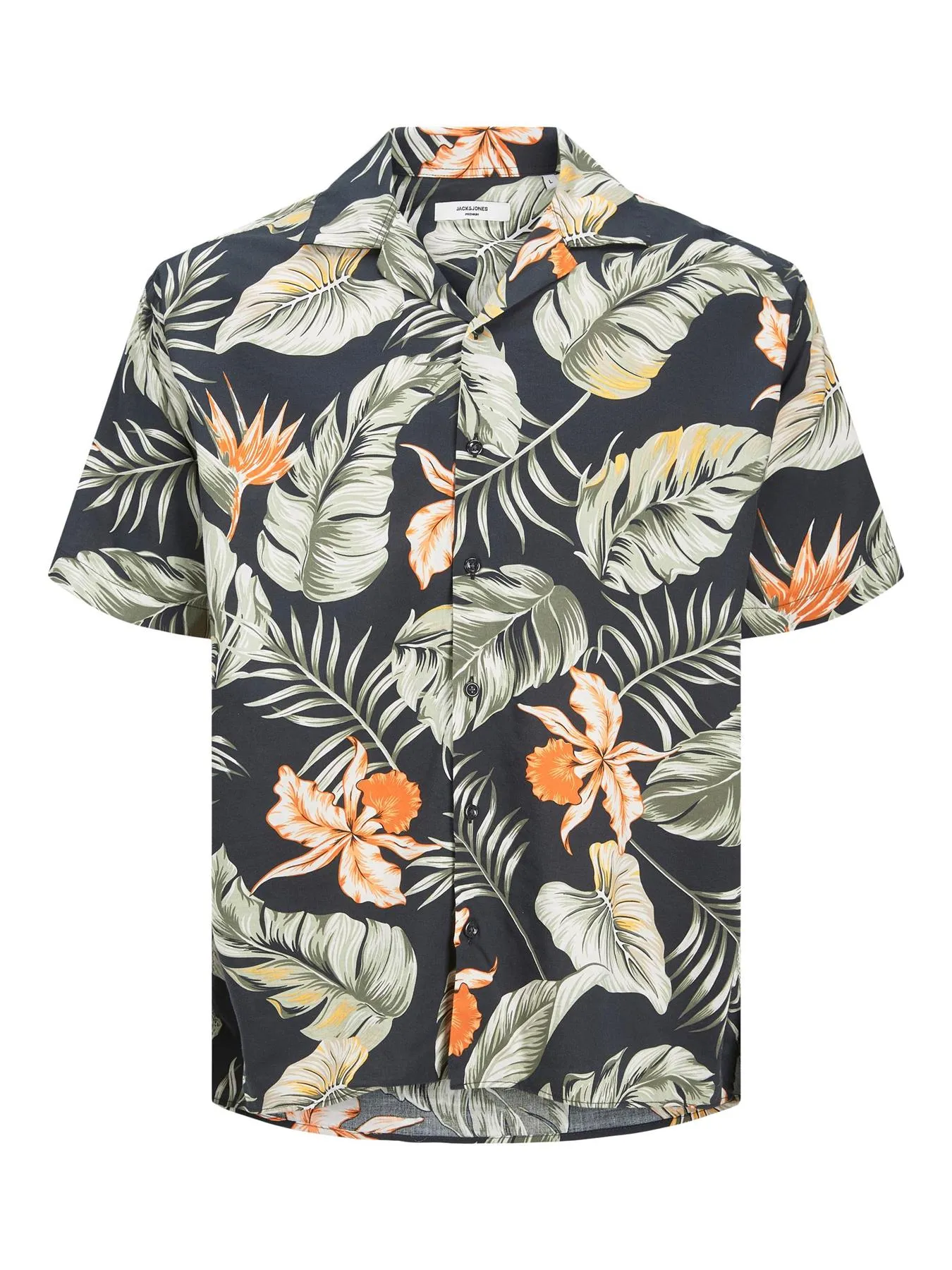 Jack & Jones Big & Tall Fit Size Men's Floral Short Sleeve Shirt In Soft Touch Viscose Size 1XL-6XL, 2 Colours