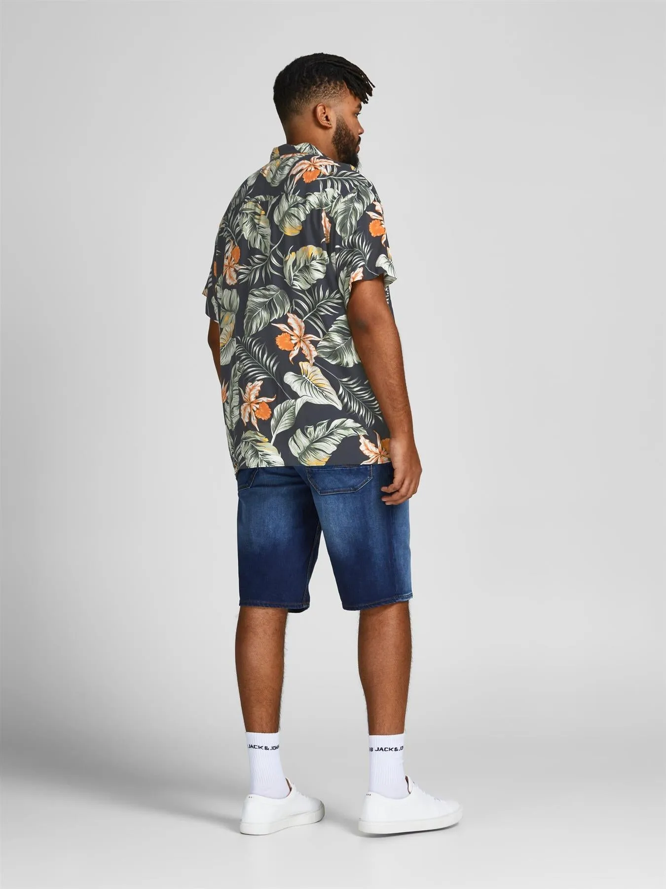 Jack & Jones Big & Tall Fit Size Men's Floral Short Sleeve Shirt In Soft Touch Viscose Size 1XL-6XL, 2 Colours