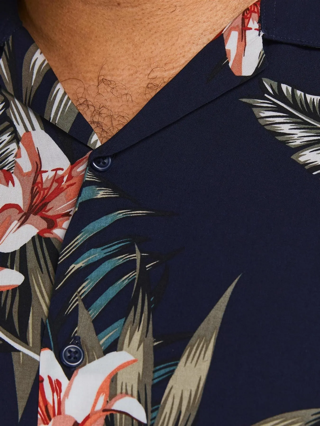 Jack & Jones Big & Tall Fit Size Men's Floral Short Sleeve Shirt In Soft Touch Viscose Size 1XL-6XL, 2 Colours