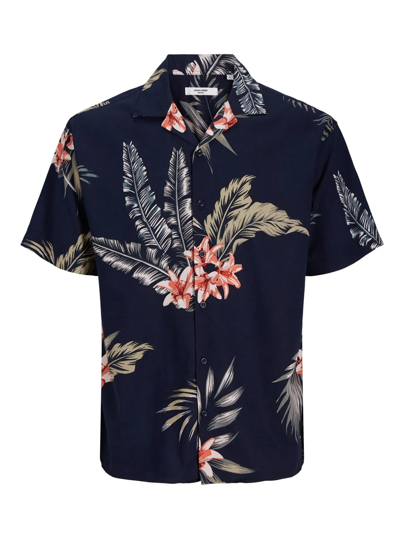 Jack & Jones Big & Tall Fit Size Men's Floral Short Sleeve Shirt In Soft Touch Viscose Size 1XL-6XL, 2 Colours