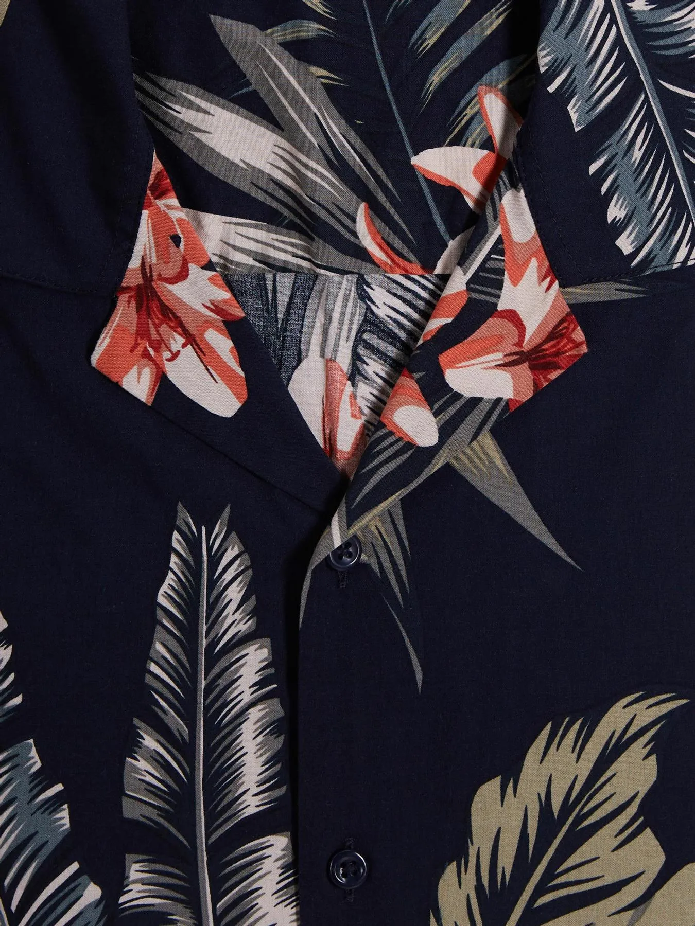 Jack & Jones Big & Tall Fit Size Men's Floral Short Sleeve Shirt In Soft Touch Viscose Size 1XL-6XL, 2 Colours