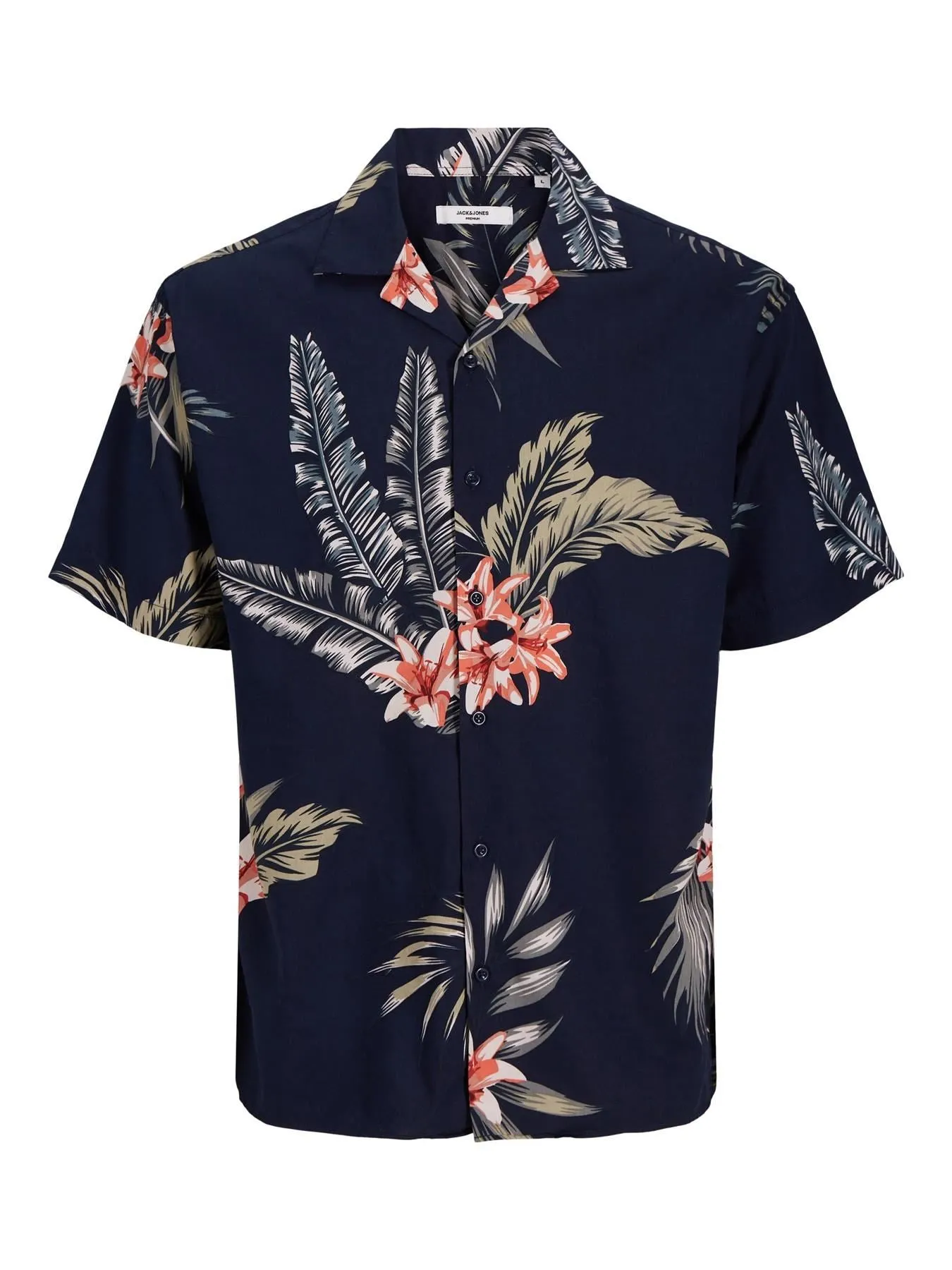 Jack & Jones Big & Tall Fit Size Men's Floral Short Sleeve Shirt In Soft Touch Viscose Size 1XL-6XL, 2 Colours