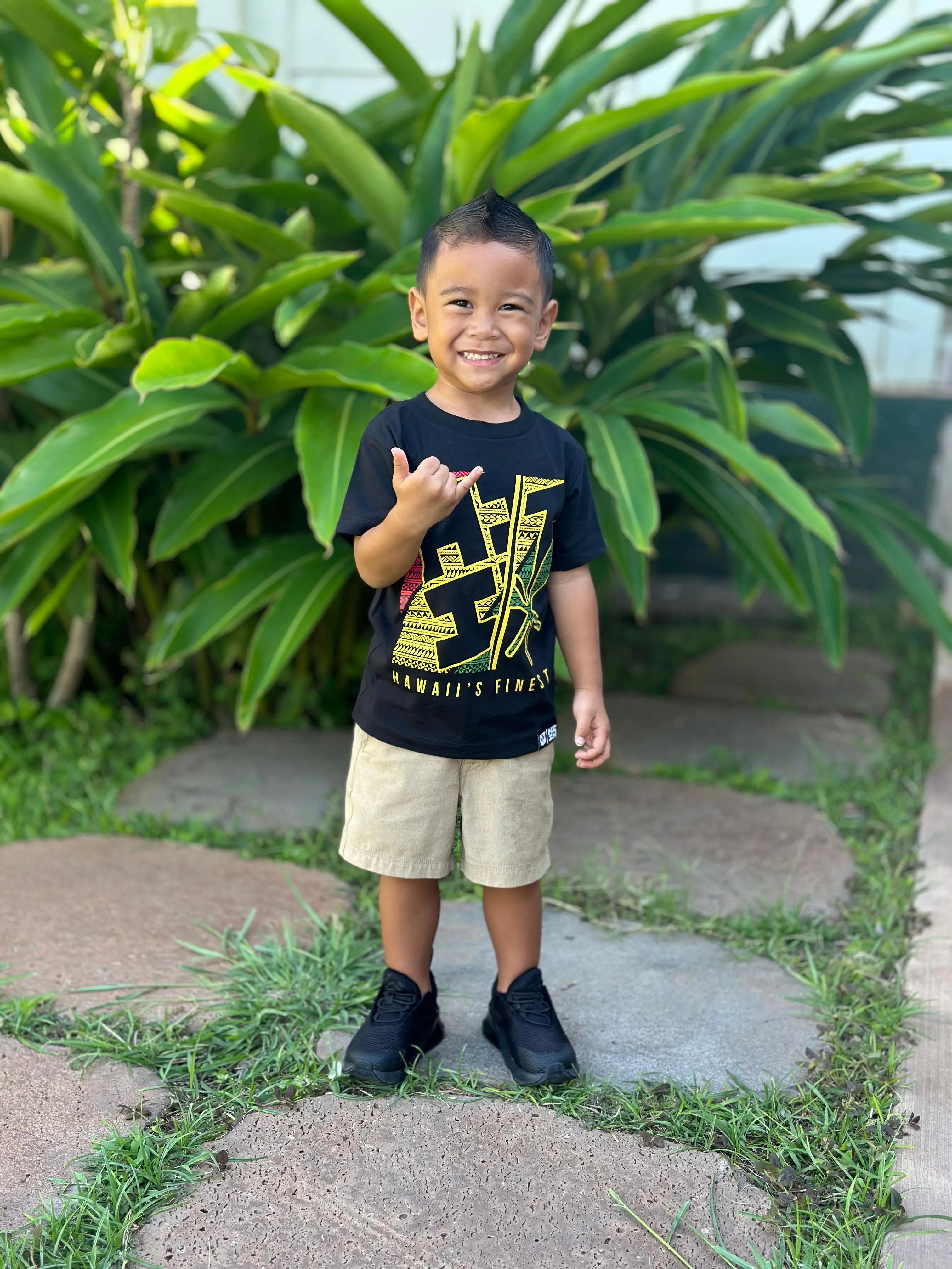 KEIKI SPLIT BLOCK TRIBAL RASTA T-SHIRT