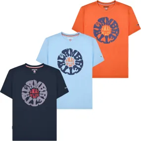 Lambretta Mens Festival Crew Neck Cotton T-Shirt