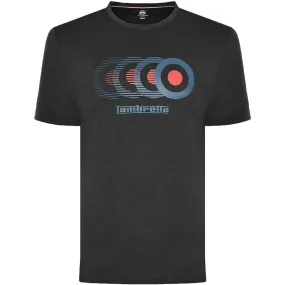 Lambretta Mens Target Fade Graphic T-Shirt - Black