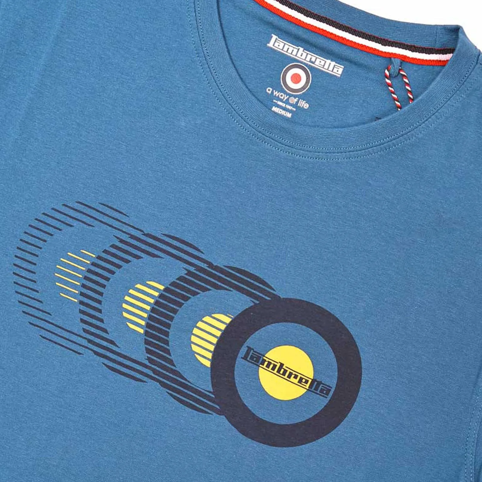 Lambretta Mens Target Fade Graphic T-Shirt - Black