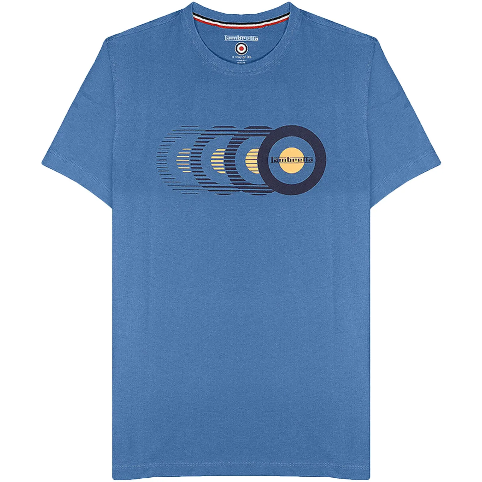 Lambretta Mens Target Fade Graphic T-Shirt - Black
