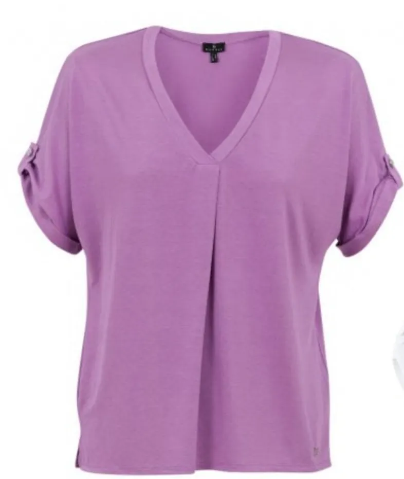 Marble 6524 V-Neck Short Sleeved Top (2 Colours)