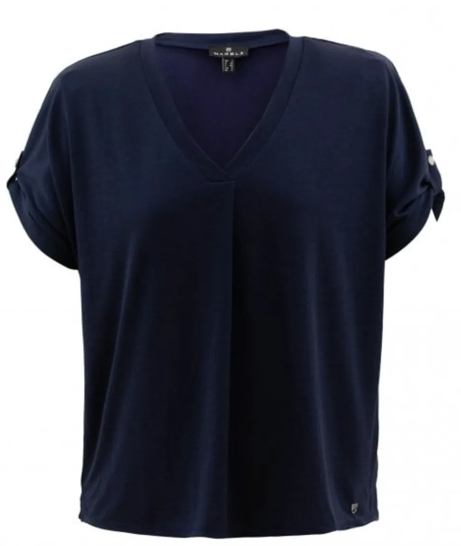 Marble 6524 V-Neck Short Sleeved Top (2 Colours)