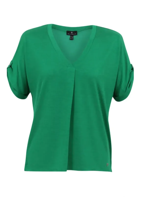 Marble 6524 V-Neck Short Sleeved Top (2 Colours)