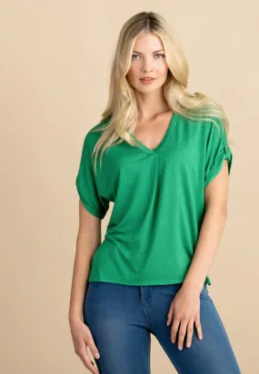 Marble 6524 V-Neck Short Sleeved Top (2 Colours)