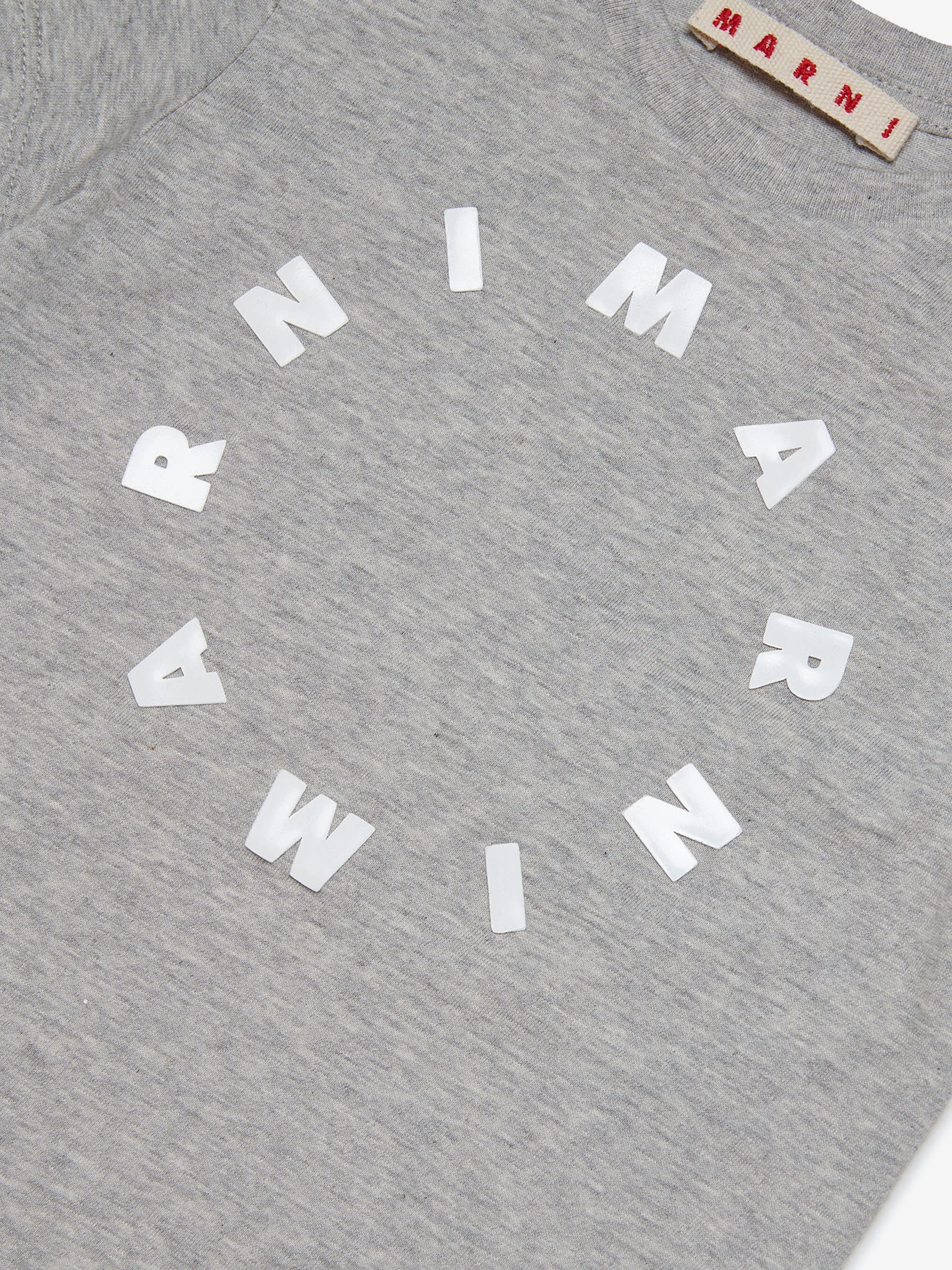 MARNI Baby Round Logo T-Shirt in Grey