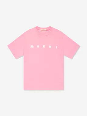 MARNI Kids Logo T-Shirt in Pink