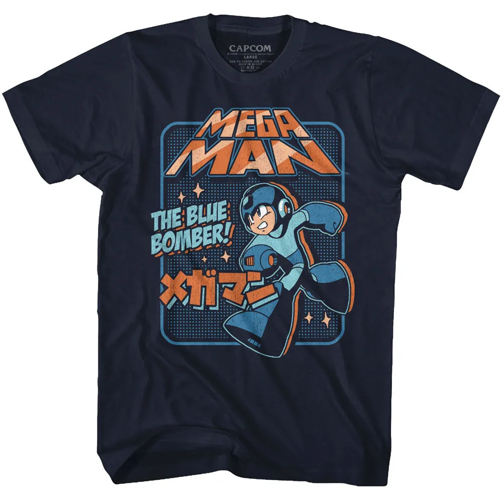 Mega Man Graphic Blu Bomber Men's T-Shirt