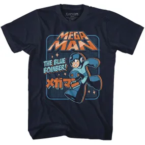Mega Man Graphic Blu Bomber Men's T-Shirt