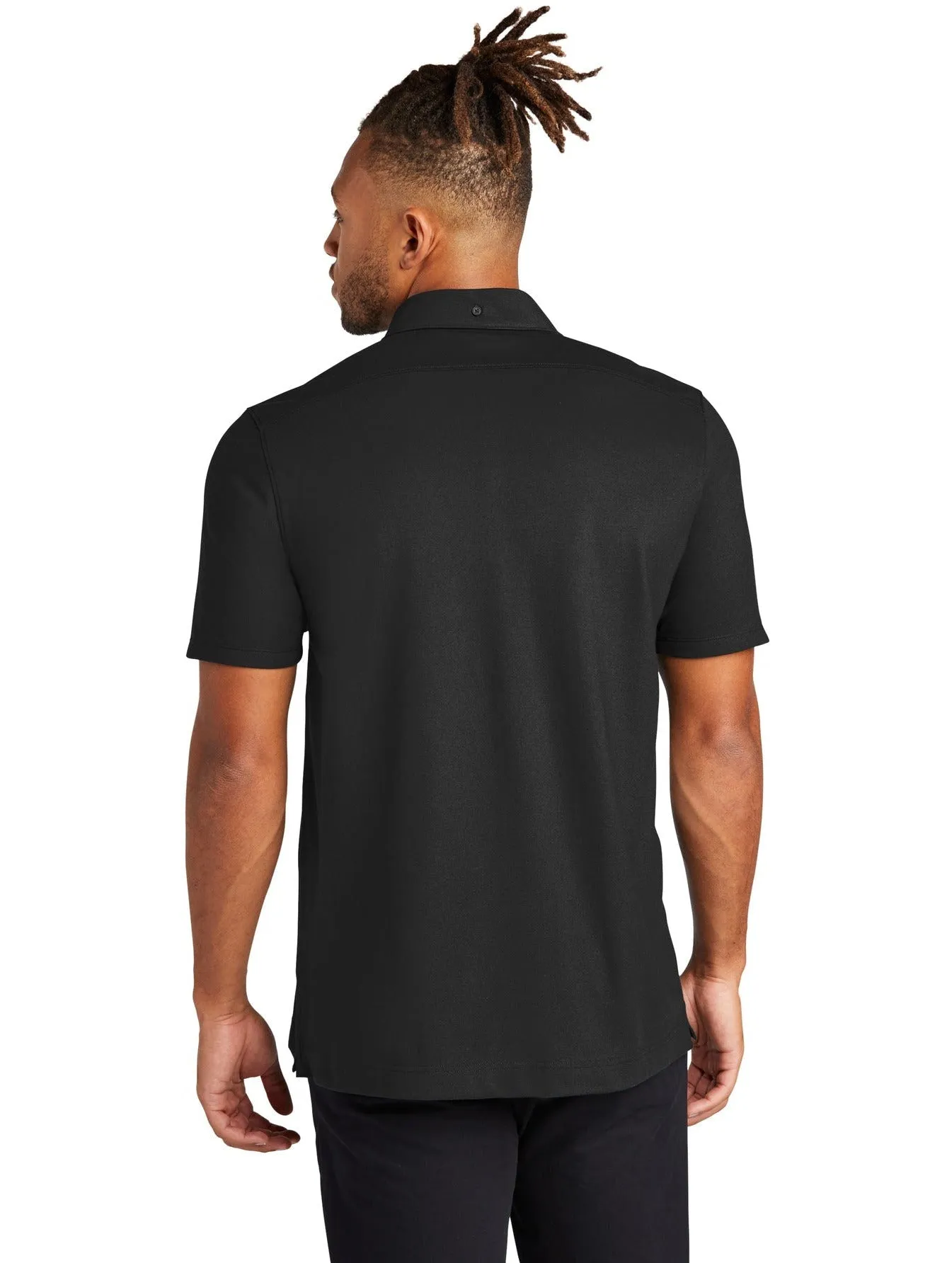 Mercer Mettle Stretch Pique Full-Button Polo