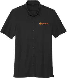 Mercer Mettle Stretch Pique Full-Button Polo