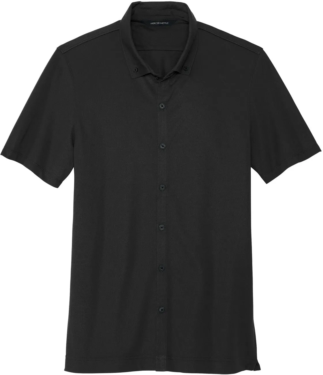 Mercer Mettle Stretch Pique Full-Button Polo
