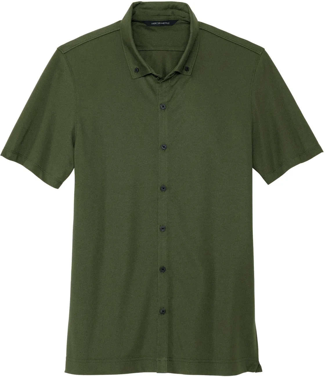Mercer Mettle Stretch Pique Full-Button Polo