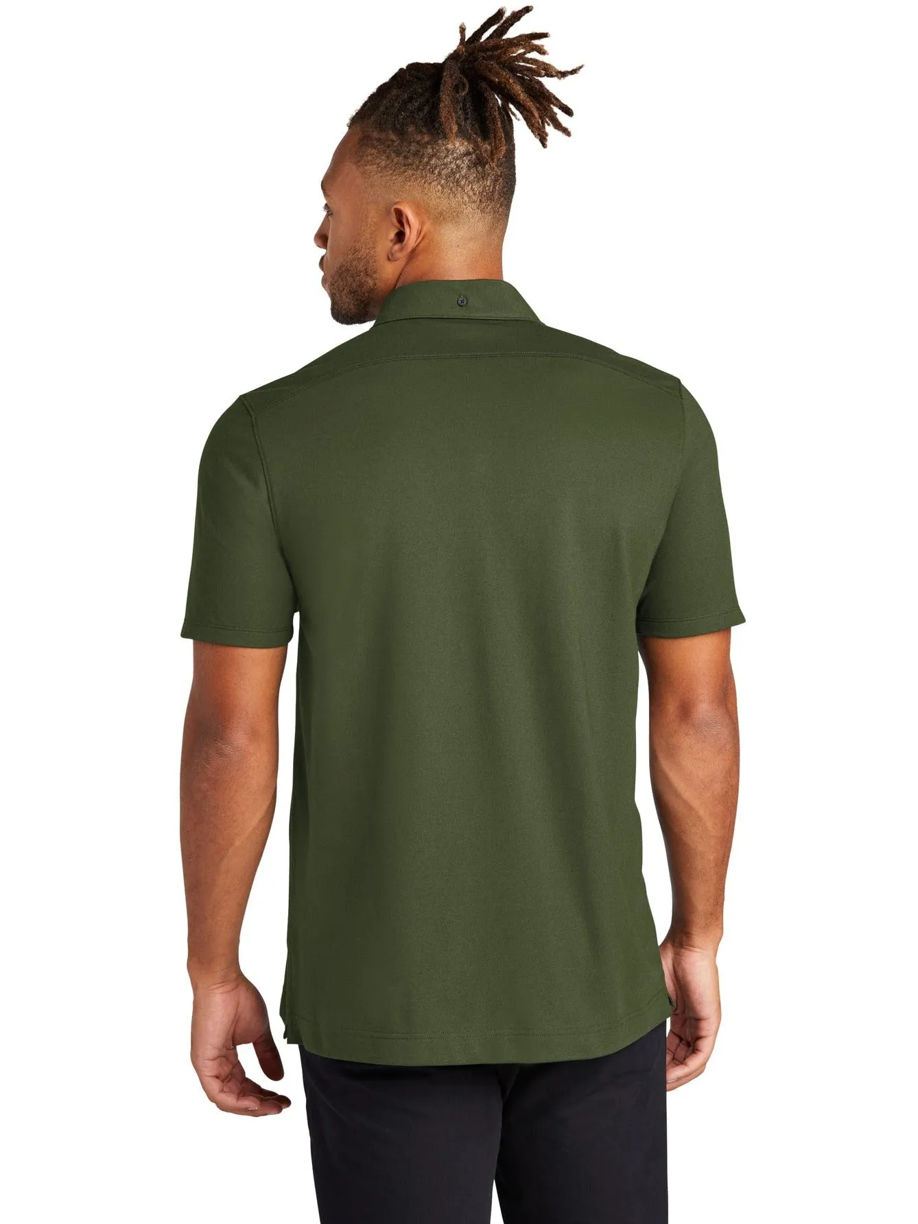 Mercer Mettle Stretch Pique Full-Button Polo