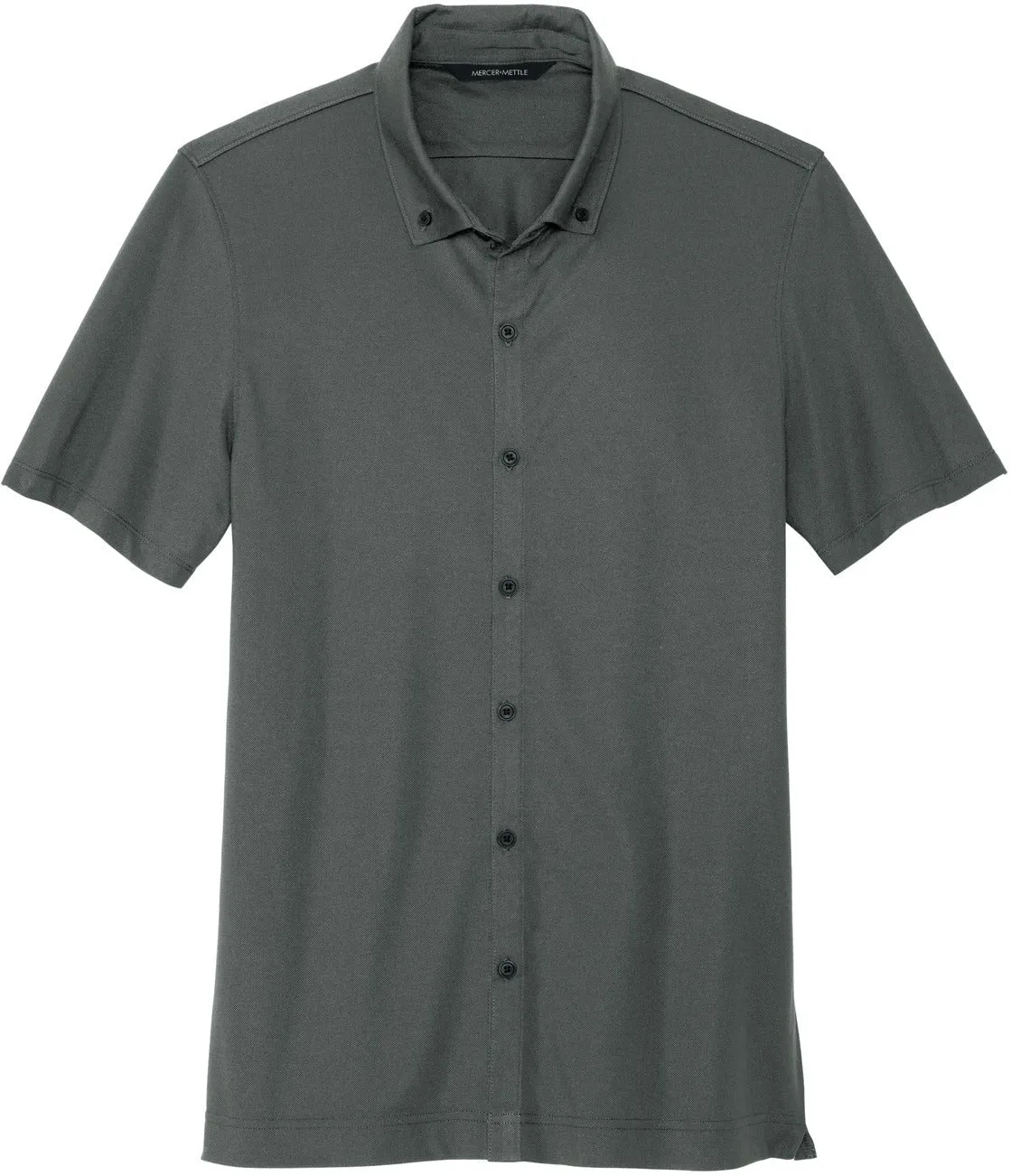 Mercer Mettle Stretch Pique Full-Button Polo