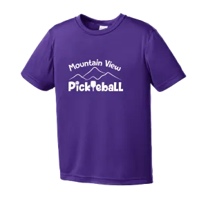 Mountain View Pickleball Club | Youth Short Sleeve Pickleball Shirts | 100% Polyester