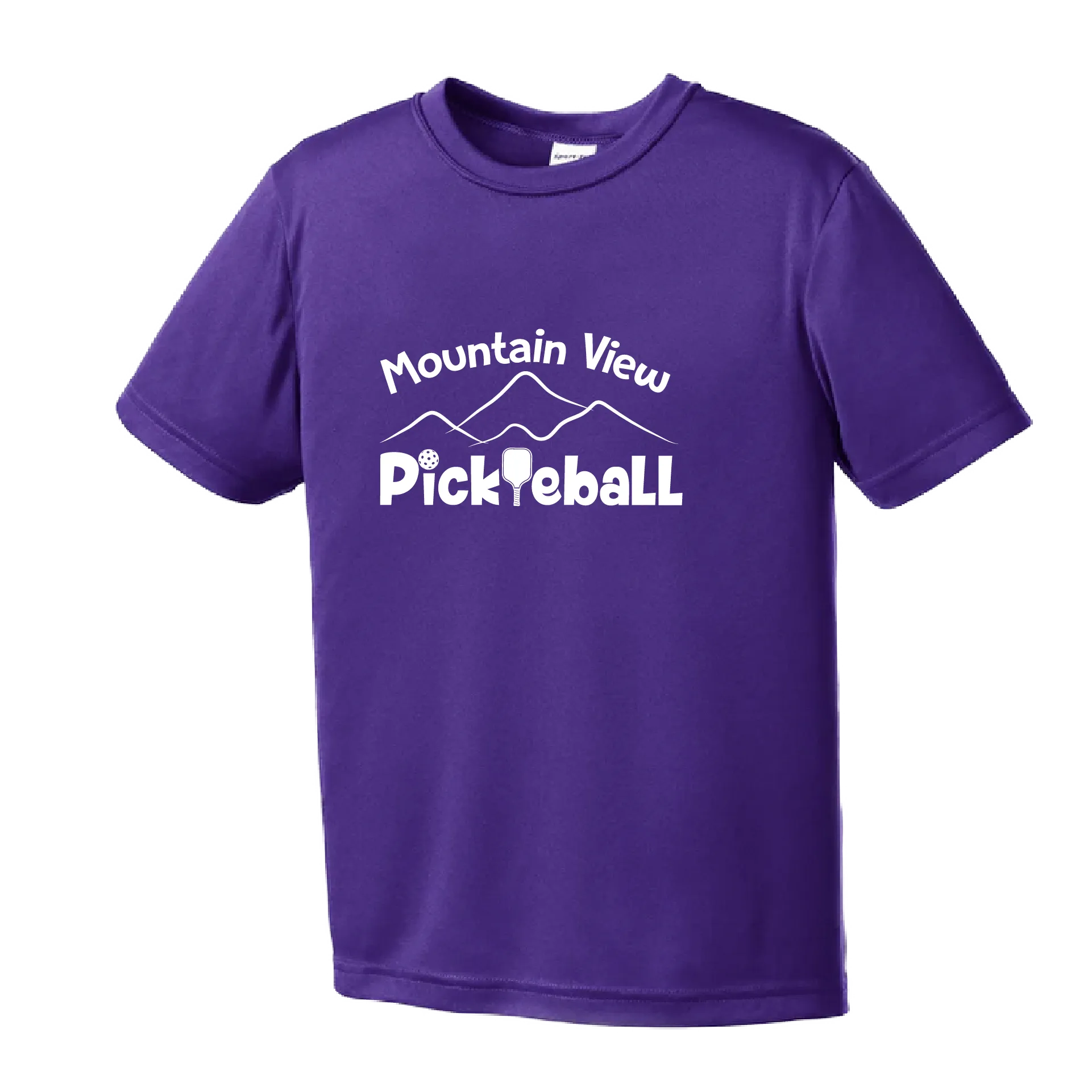 Mountain View Pickleball Club | Youth Short Sleeve Pickleball Shirts | 100% Polyester