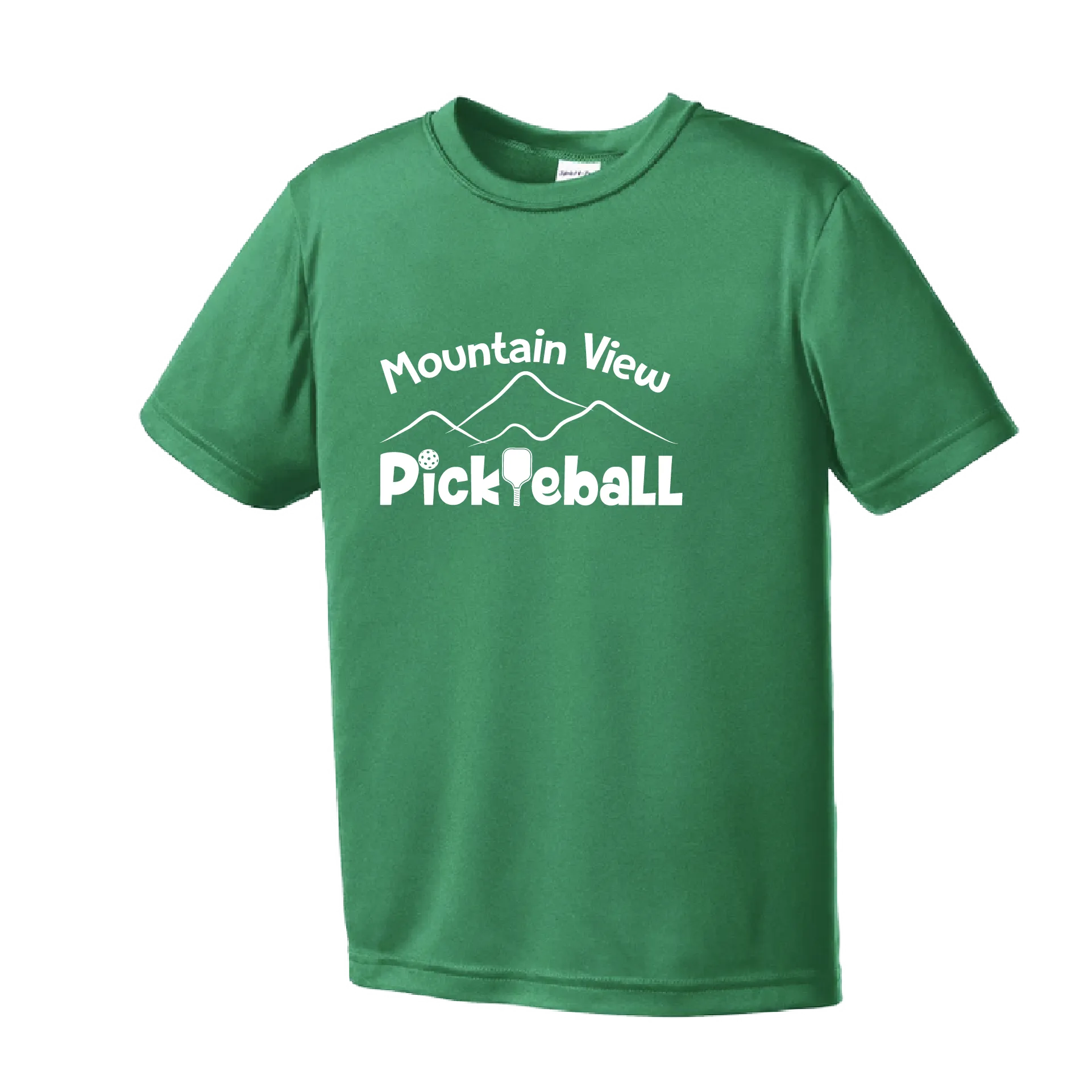 Mountain View Pickleball Club | Youth Short Sleeve Pickleball Shirts | 100% Polyester
