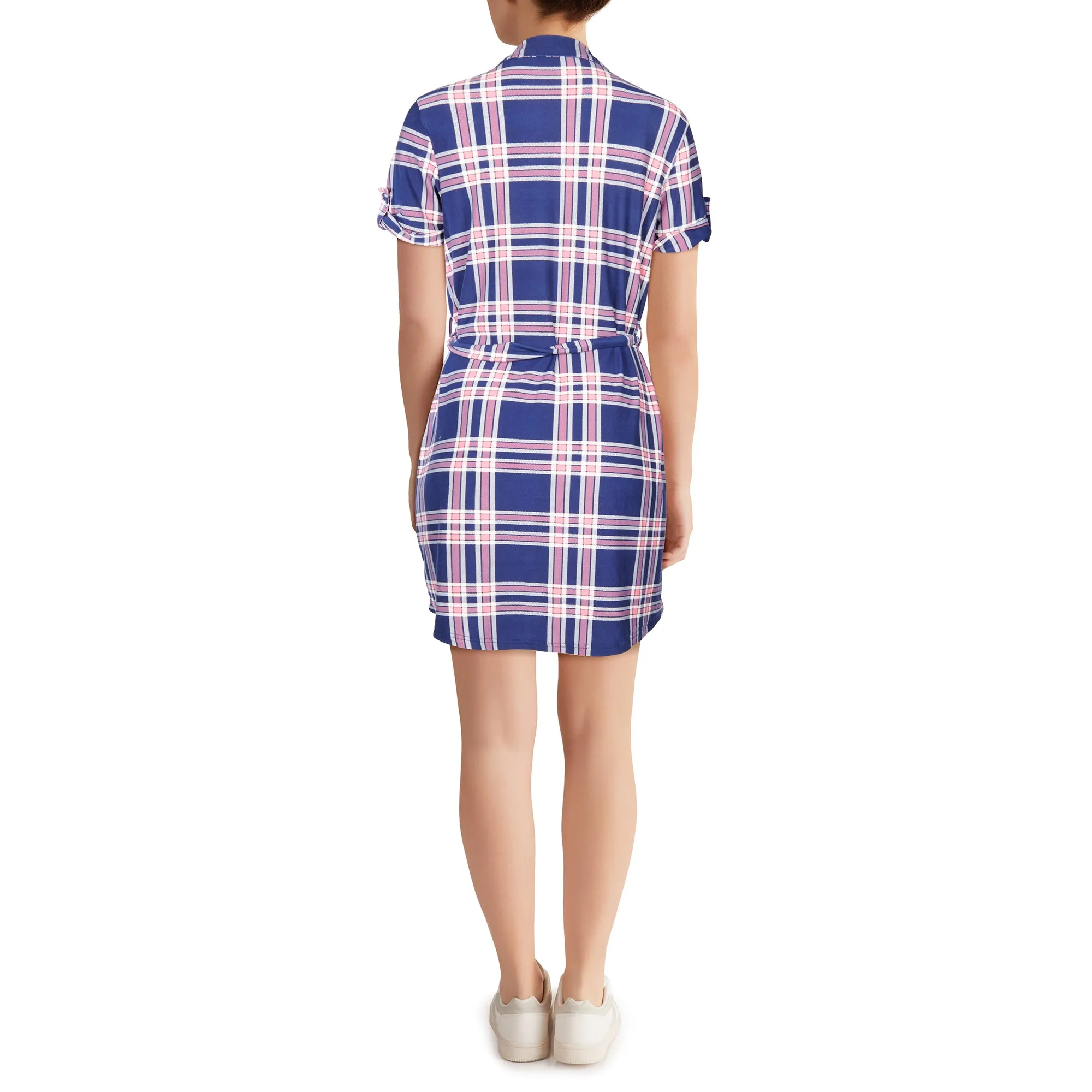 mySTYLE Women's Cool Comfort Short Sleeve Dress with Button Front