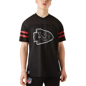 New Era Mens Kansas City Chiefs Logo Outline NFL T-Shirt - Black