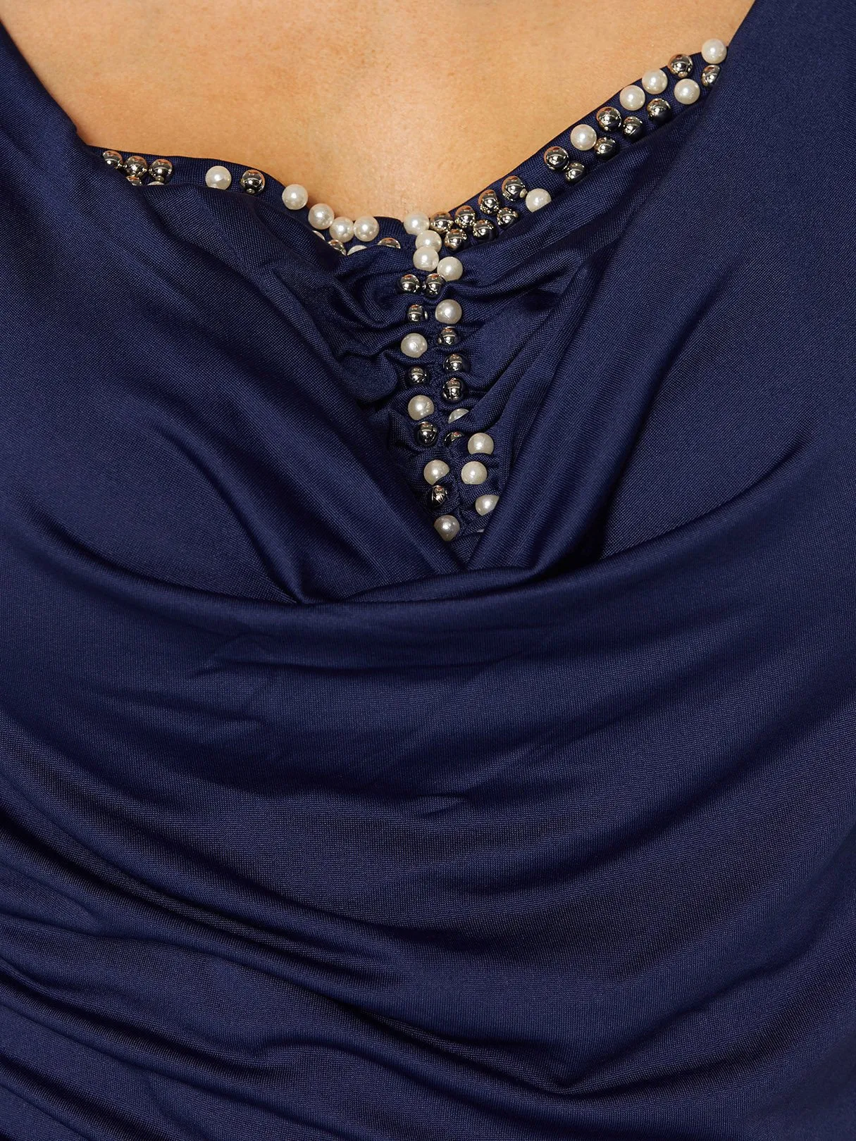 OEM ODM Drape Sagging Short Sleeves T-shirt With Bead