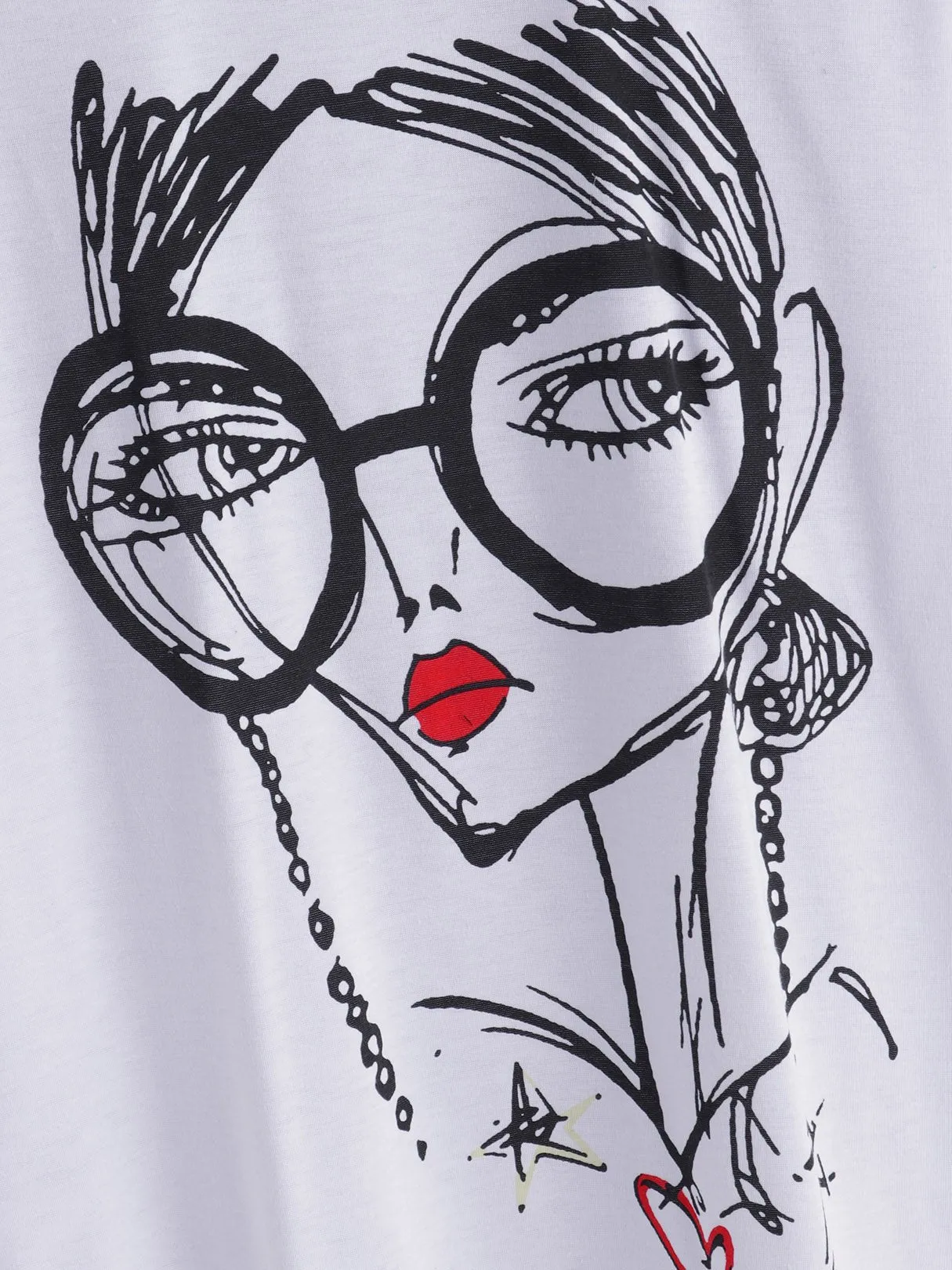OEM ODM Printed Round Neck Short Sleeve White T-Shirt