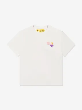 Off-White Girls Arrow Geometric T-Shirt in White
